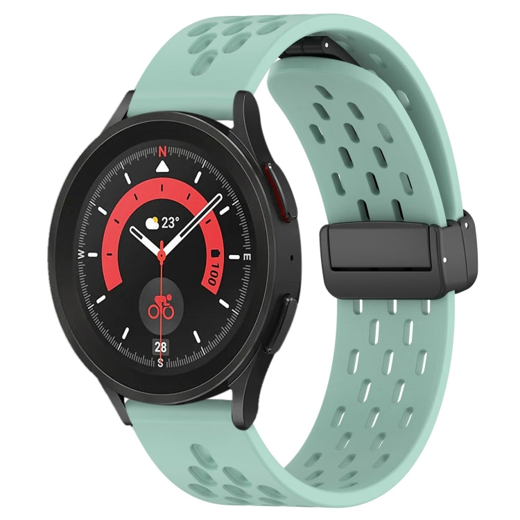 20mm Folding Magnetic Clasp Silicone Watch Band, For Samsung Galaxy Watch 5 Pro  45mm