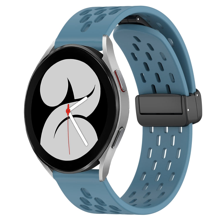 20mm Folding Magnetic Clasp Silicone Watch Band, For Samsung Galaxy Watch 4 40mm