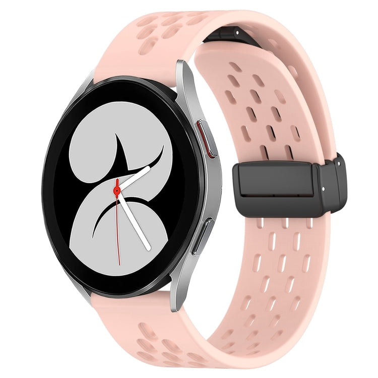 20mm Folding Magnetic Clasp Silicone Watch Band, For Samsung Galaxy Watch 4 40mm