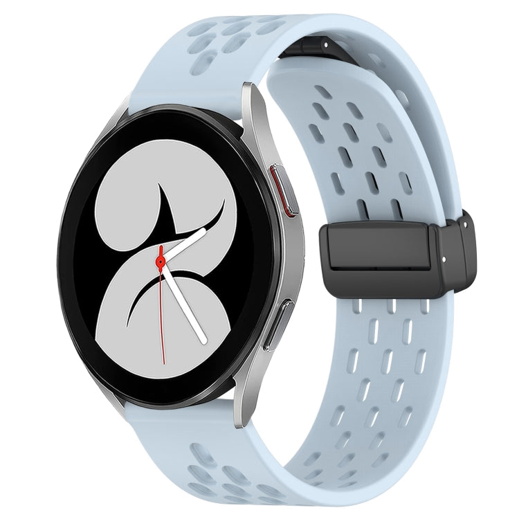 20mm Folding Magnetic Clasp Silicone Watch Band, For Samsung Galaxy Watch 4 40mm