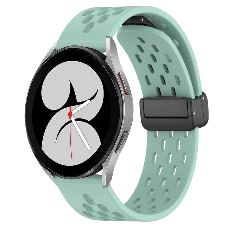 20mm Folding Magnetic Clasp Silicone Watch Band, For Samsung Galaxy Watch 4 40mm