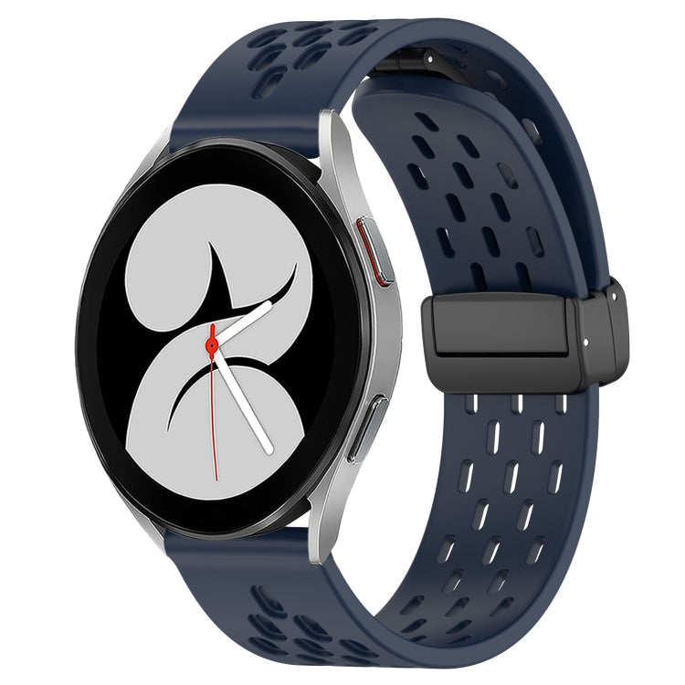 20mm Folding Magnetic Clasp Silicone Watch Band, For Samsung Galaxy Watch 4 40mm