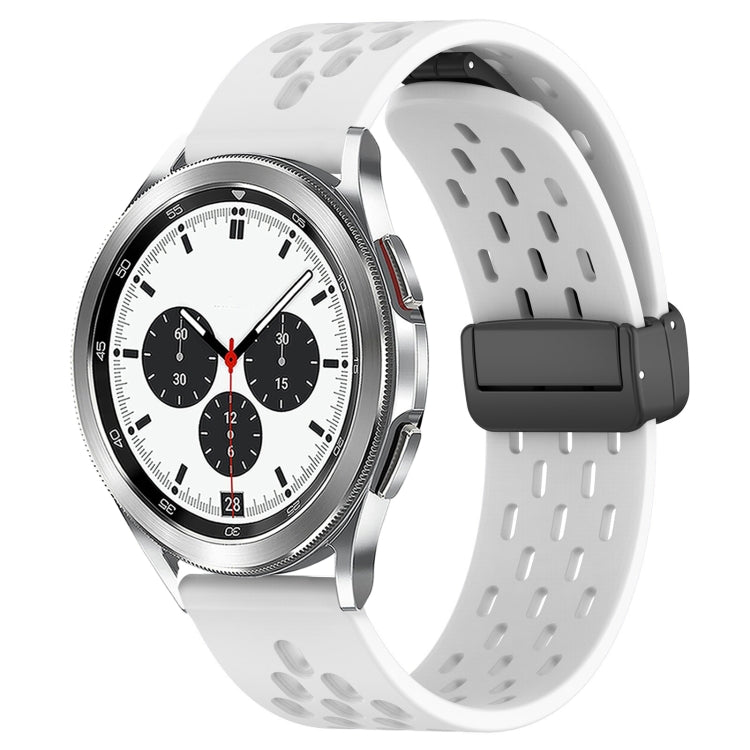 20mm Folding Magnetic Clasp Silicone Watch Band, For Samsung  Galaxy Watch 4 Classic 42mm