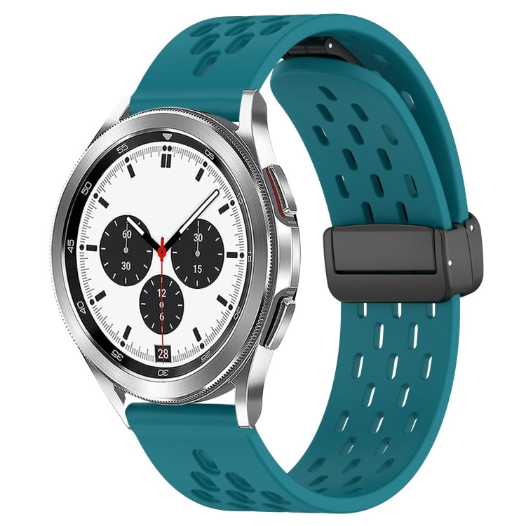 20mm Folding Magnetic Clasp Silicone Watch Band, For Samsung  Galaxy Watch 4 Classic 42mm