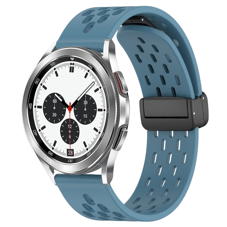 20mm Folding Magnetic Clasp Silicone Watch Band, For Samsung  Galaxy Watch 4 Classic 42mm
