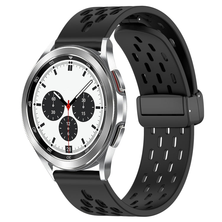 20mm Folding Magnetic Clasp Silicone Watch Band, For Samsung  Galaxy Watch 4 Classic 42mm