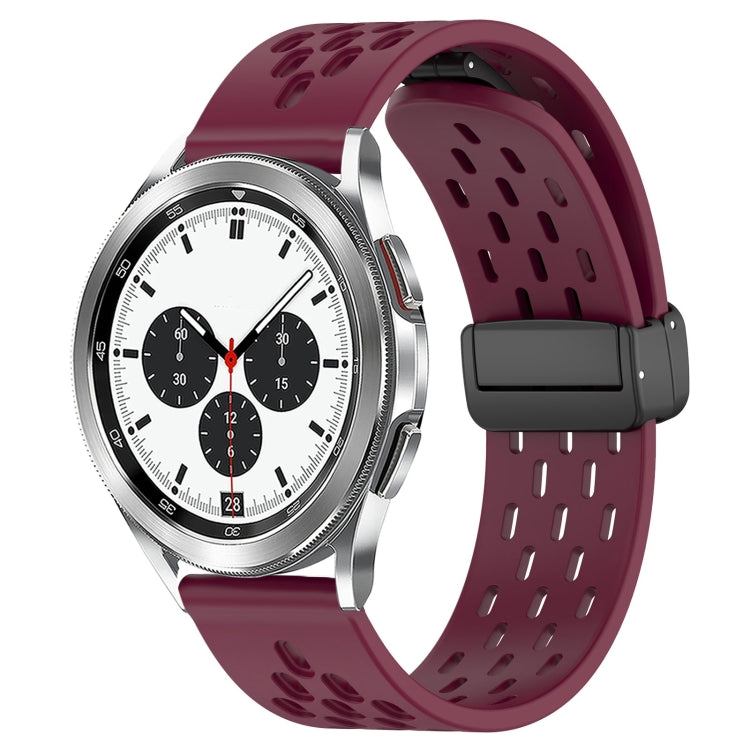 20mm Folding Magnetic Clasp Silicone Watch Band, For Samsung  Galaxy Watch 4 Classic 42mm