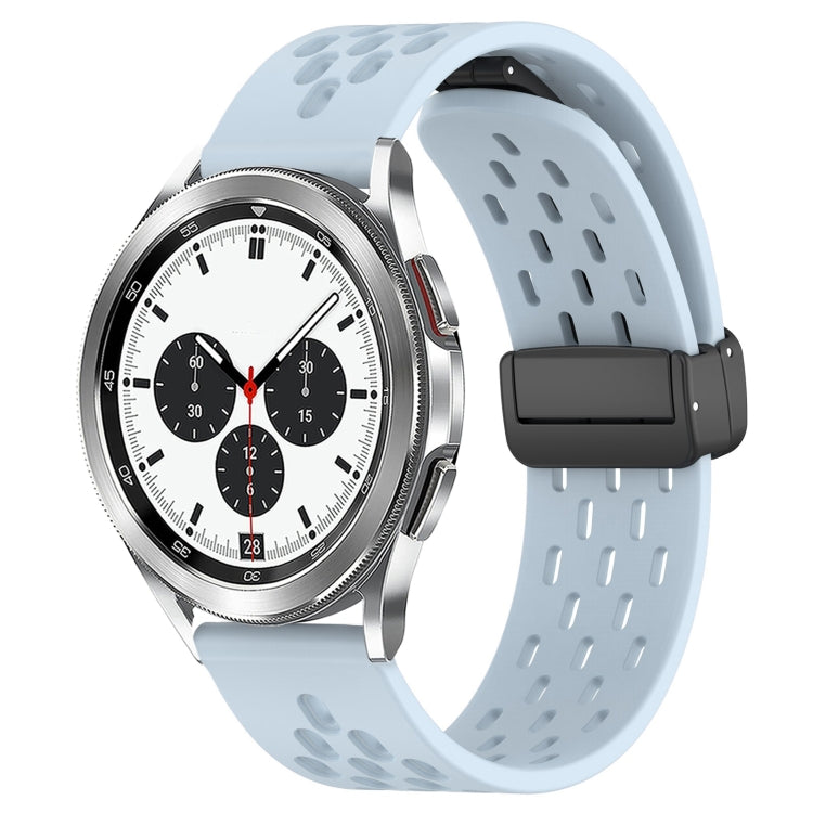 20mm Folding Magnetic Clasp Silicone Watch Band, For Samsung  Galaxy Watch 4 Classic 42mm