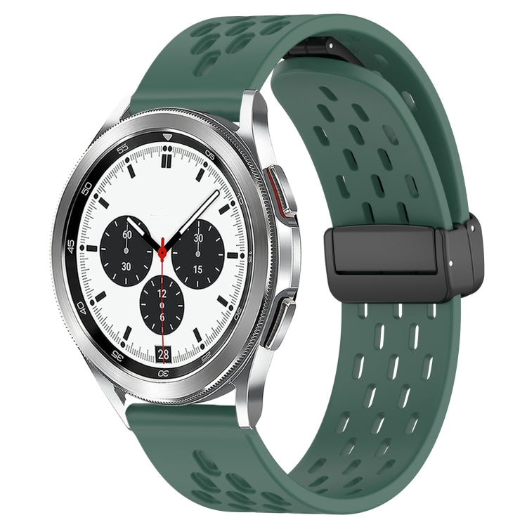 20mm Folding Magnetic Clasp Silicone Watch Band, For Samsung  Galaxy Watch 4 Classic 42mm