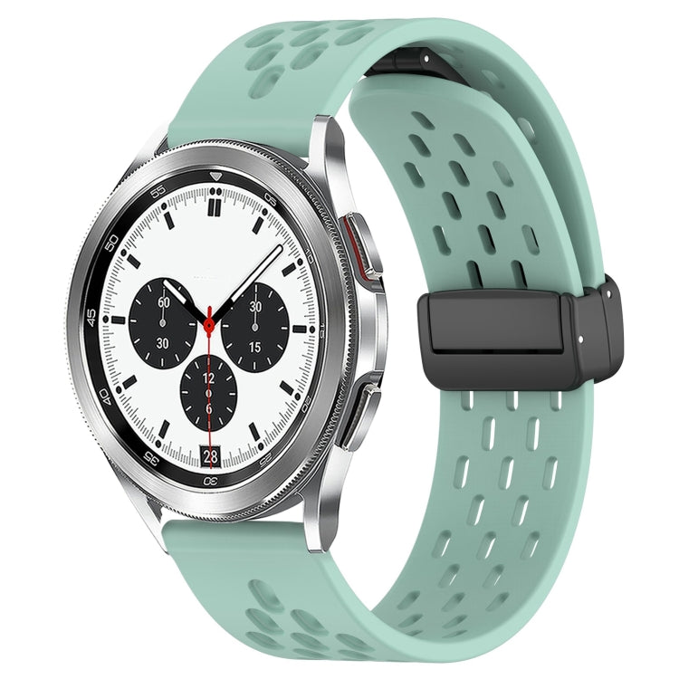 20mm Folding Magnetic Clasp Silicone Watch Band, For Samsung  Galaxy Watch 4 Classic 42mm