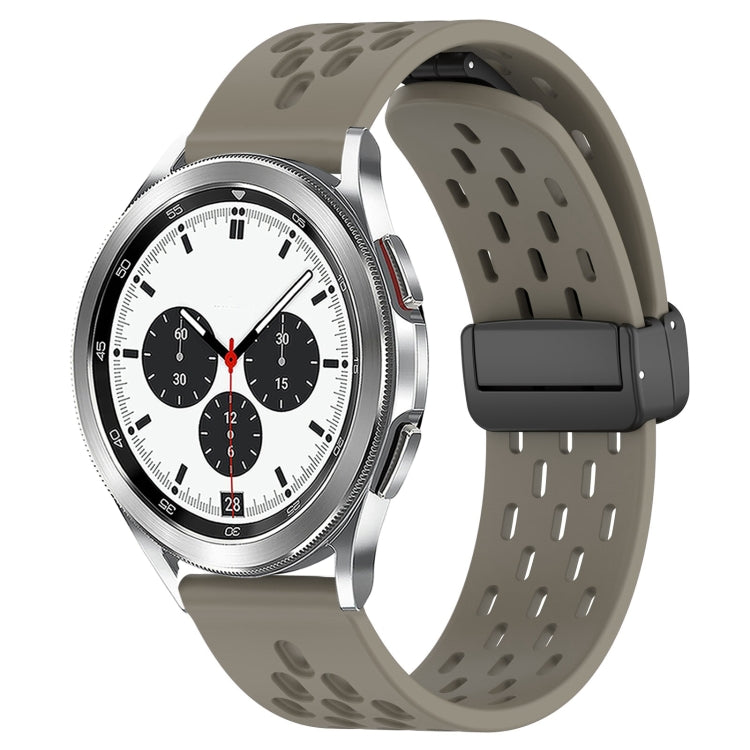 20mm Folding Magnetic Clasp Silicone Watch Band, For Samsung  Galaxy Watch 4 Classic 42mm