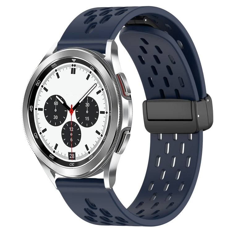 20mm Folding Magnetic Clasp Silicone Watch Band, For Samsung  Galaxy Watch 4 Classic 42mm
