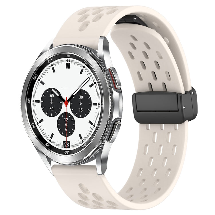 20mm Folding Magnetic Clasp Silicone Watch Band, For Samsung  Galaxy Watch 4 Classic 42mm