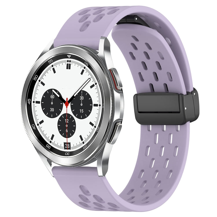 20mm Folding Magnetic Clasp Silicone Watch Band, For Samsung  Galaxy Watch 4 Classic 42mm