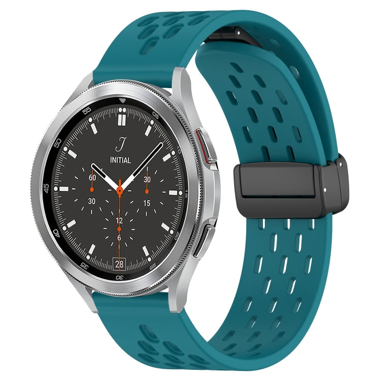 20mm Folding Magnetic Clasp Silicone Watch Band, For Samsung  Galaxy Watch 4 Classic 46mm