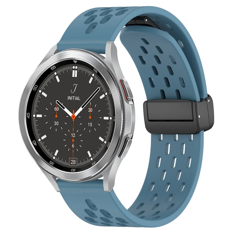 20mm Folding Magnetic Clasp Silicone Watch Band, For Samsung  Galaxy Watch 4 Classic 46mm