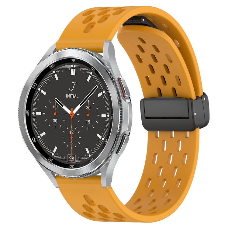 20mm Folding Magnetic Clasp Silicone Watch Band, For Samsung  Galaxy Watch 4 Classic 46mm