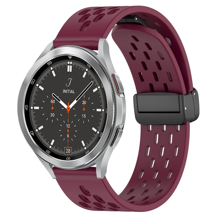 20mm Folding Magnetic Clasp Silicone Watch Band, For Samsung  Galaxy Watch 4 Classic 46mm