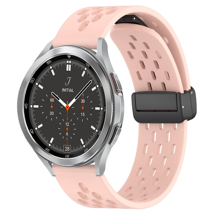 20mm Folding Magnetic Clasp Silicone Watch Band, For Samsung  Galaxy Watch 4 Classic 46mm