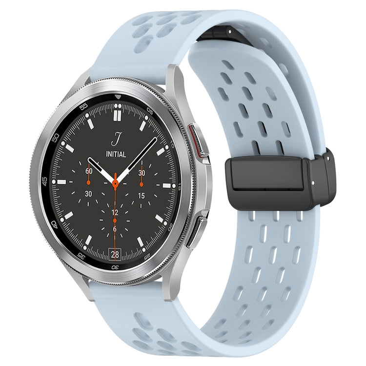 20mm Folding Magnetic Clasp Silicone Watch Band, For Samsung  Galaxy Watch 4 Classic 46mm