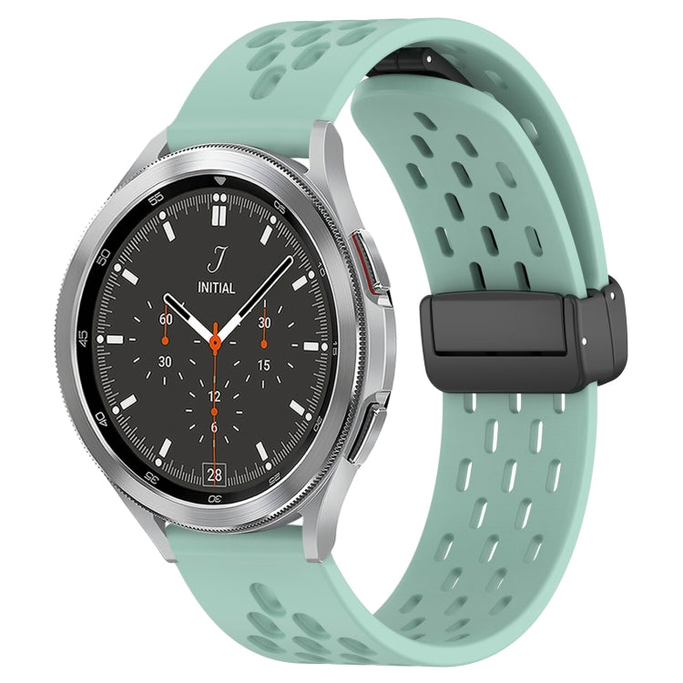 20mm Folding Magnetic Clasp Silicone Watch Band, For Samsung  Galaxy Watch 4 Classic 46mm