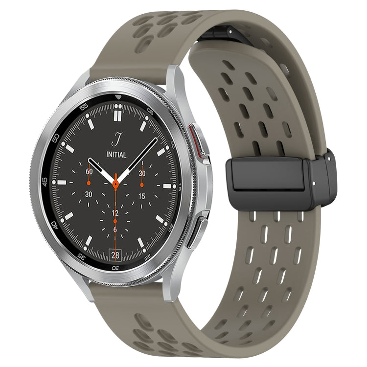 20mm Folding Magnetic Clasp Silicone Watch Band, For Samsung  Galaxy Watch 4 Classic 46mm