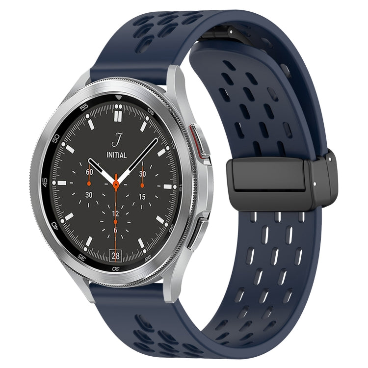 20mm Folding Magnetic Clasp Silicone Watch Band, For Samsung  Galaxy Watch 4 Classic 46mm