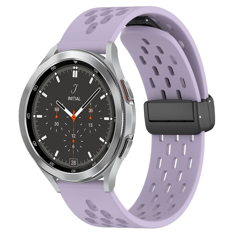 20mm Folding Magnetic Clasp Silicone Watch Band, For Samsung  Galaxy Watch 4 Classic 46mm