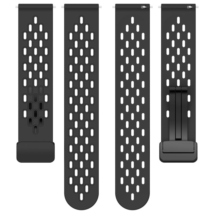20mm Folding Magnetic Clasp Silicone Watch Band, For Samsung Galaxy Watch 5  40mm
