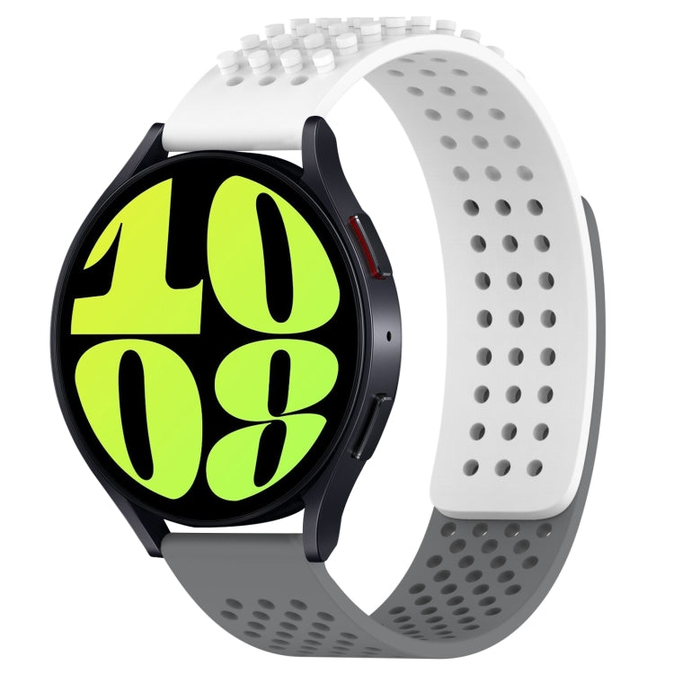 20mm Holes Breathable 3D Dots Silicone Watch Band, For Samsung Galaxy Watch 6 40mm