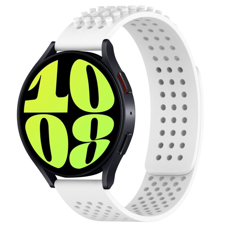20mm Holes Breathable 3D Dots Silicone Watch Band, For Samsung Galaxy Watch 6 40mm