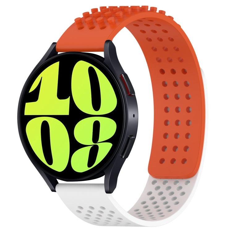 20mm Holes Breathable 3D Dots Silicone Watch Band, For Samsung Galaxy Watch 6 40mm