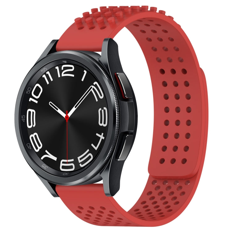 20mm Holes Breathable 3D Dots Silicone Watch Band, For Samsung Galaxy Watch 6 Classic 47mm