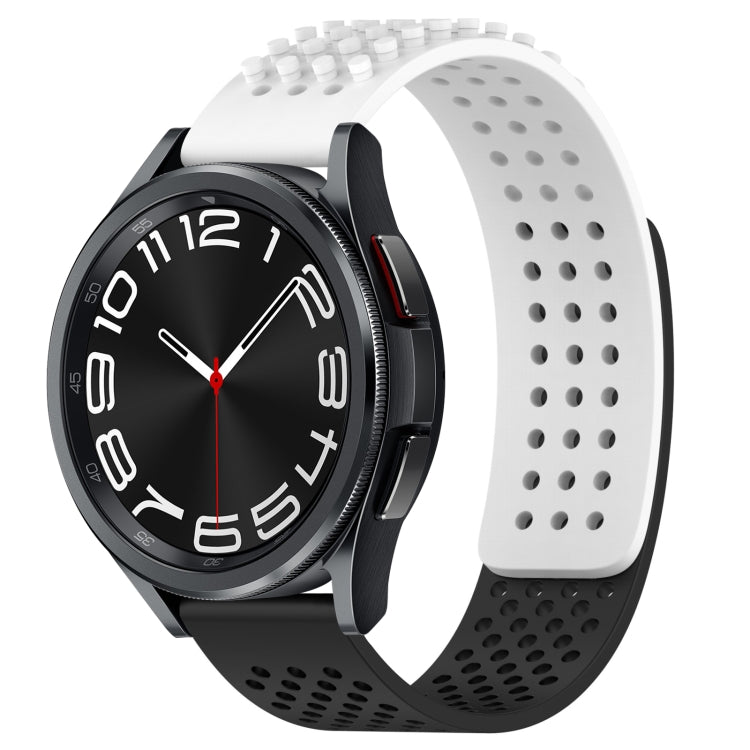 20mm Holes Breathable 3D Dots Silicone Watch Band, For Samsung Galaxy Watch 6 Classic 43mm