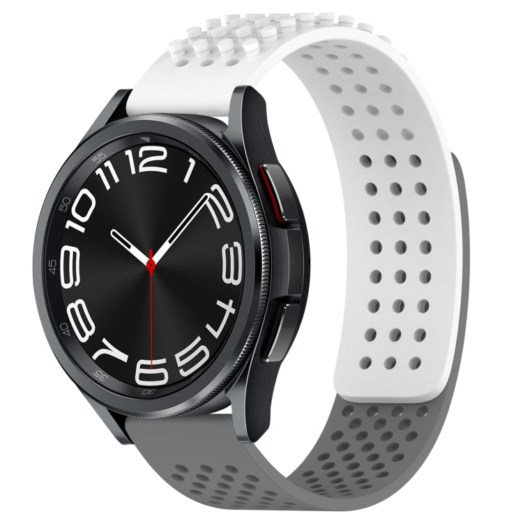 20mm Holes Breathable 3D Dots Silicone Watch Band, For Samsung Galaxy Watch 6 Classic 43mm