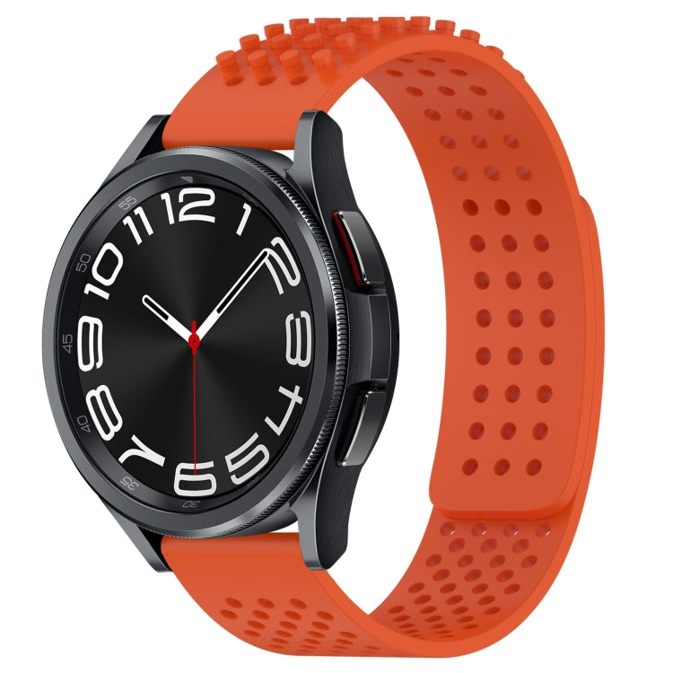 20mm Holes Breathable 3D Dots Silicone Watch Band, For Samsung Galaxy Watch 6 Classic 43mm