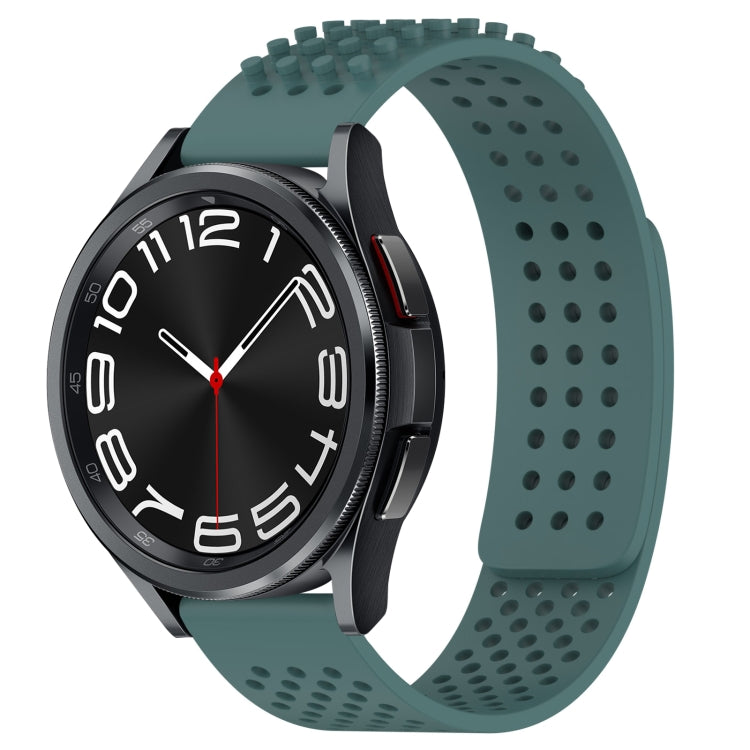 20mm Holes Breathable 3D Dots Silicone Watch Band, For Samsung Galaxy Watch 6 Classic 43mm