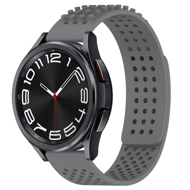 20mm Holes Breathable 3D Dots Silicone Watch Band, For Samsung Galaxy Watch 6 Classic 43mm