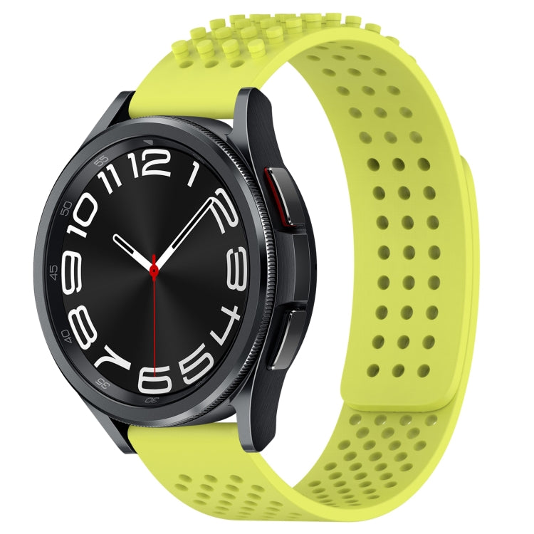 20mm Holes Breathable 3D Dots Silicone Watch Band, For Samsung Galaxy Watch 6 Classic 43mm