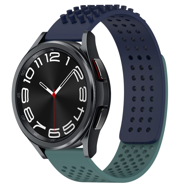 20mm Holes Breathable 3D Dots Silicone Watch Band, For Samsung Galaxy Watch 6 Classic 43mm