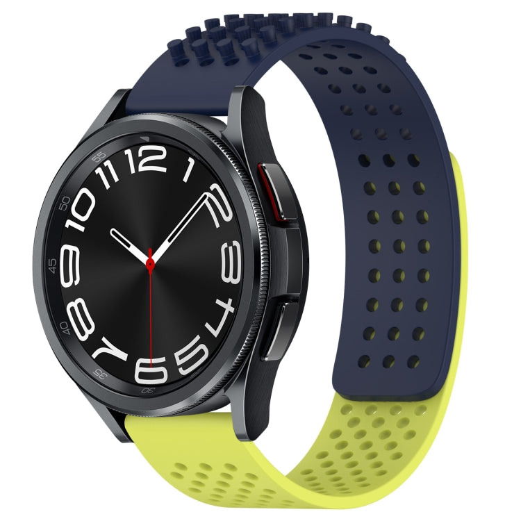 20mm Holes Breathable 3D Dots Silicone Watch Band, For Samsung Galaxy Watch 6 Classic 43mm