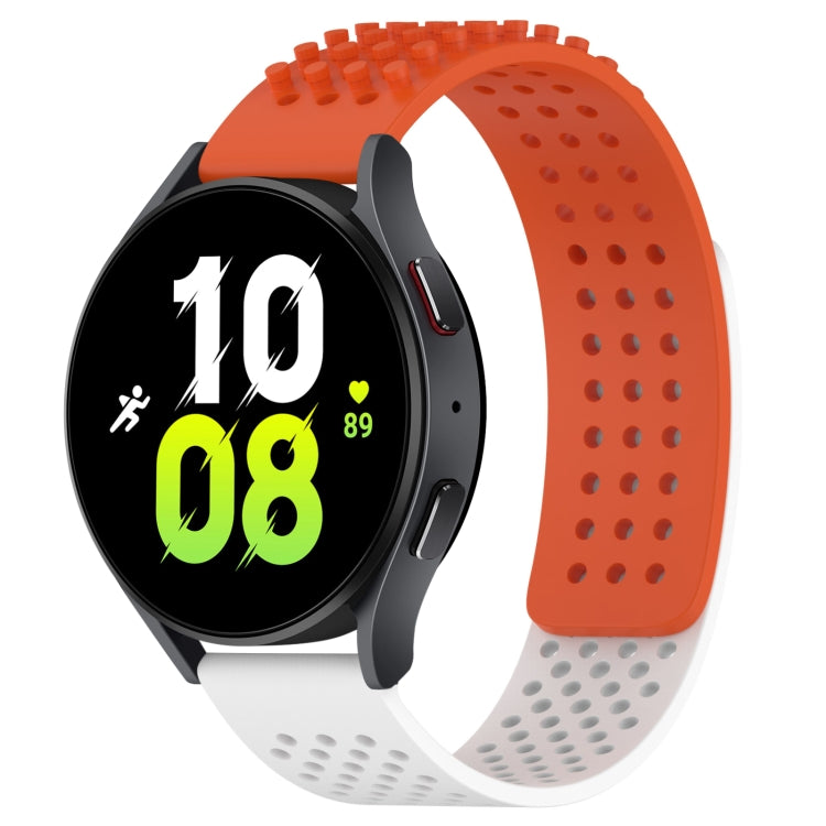 20mm Holes Breathable 3D Dots Silicone Watch Band, For Samsung Galaxy Watch 5  44mm