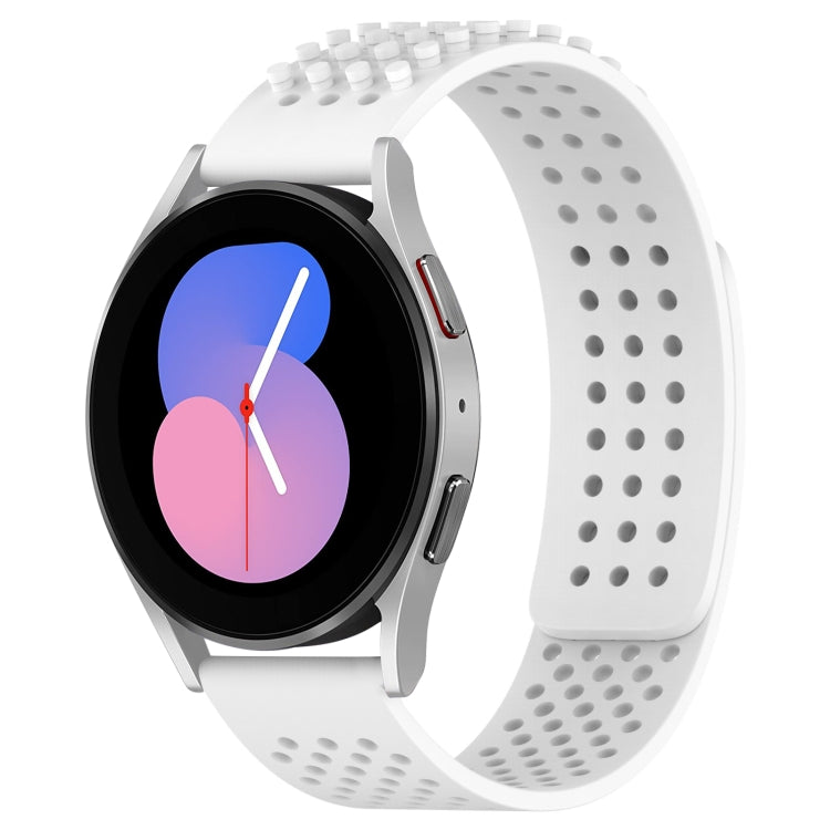 20mm Holes Breathable 3D Dots Silicone Watch Band, For Samsung Galaxy Watch 5  40mm