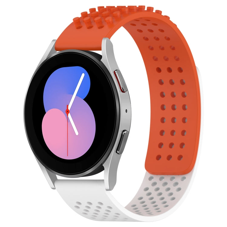 20mm Holes Breathable 3D Dots Silicone Watch Band, For Samsung Galaxy Watch 5  40mm