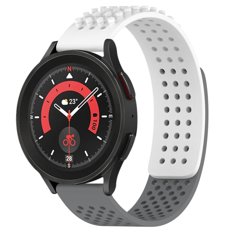 20mm Holes Breathable 3D Dots Silicone Watch Band, For Samsung Galaxy Watch 5 Pro  45mm