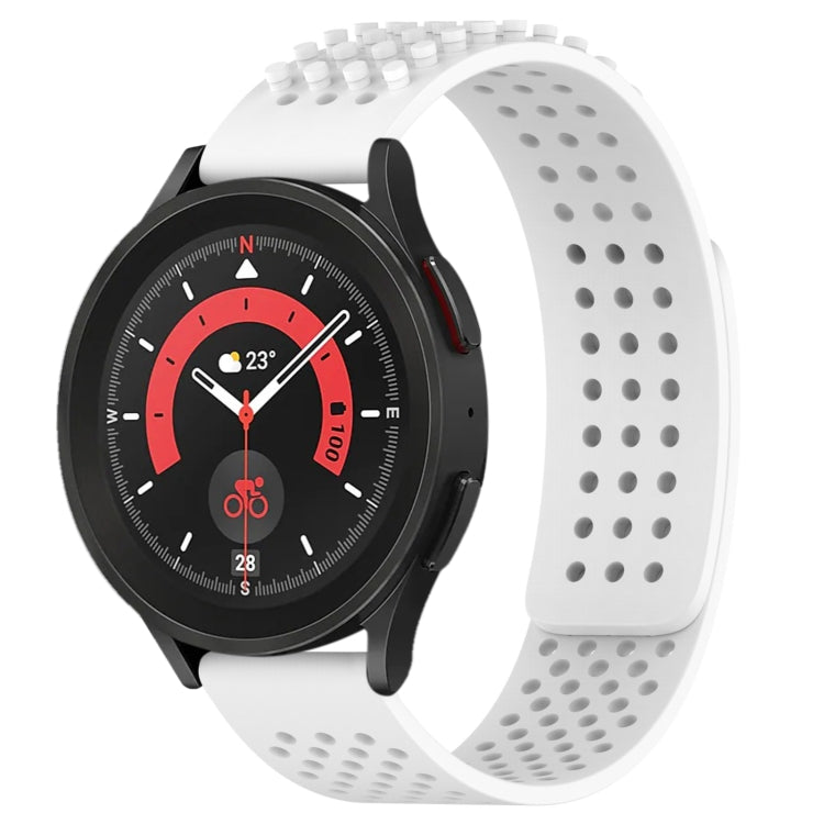 20mm Holes Breathable 3D Dots Silicone Watch Band, For Samsung Galaxy Watch 5 Pro  45mm