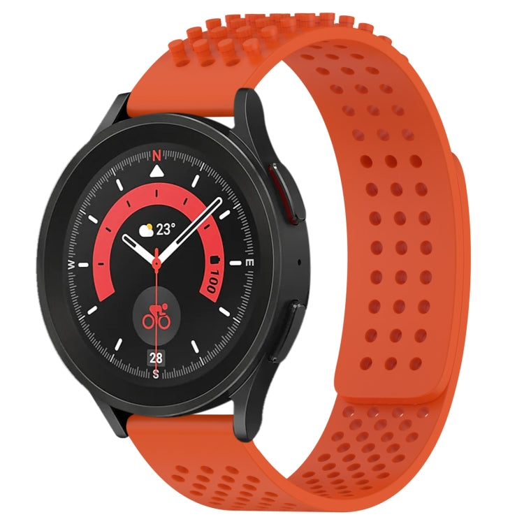 20mm Holes Breathable 3D Dots Silicone Watch Band, For Samsung Galaxy Watch 5 Pro  45mm