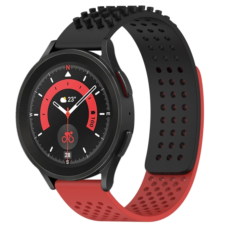 20mm Holes Breathable 3D Dots Silicone Watch Band, For Samsung Galaxy Watch 5 Pro  45mm