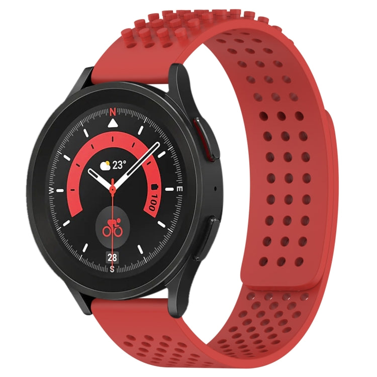 20mm Holes Breathable 3D Dots Silicone Watch Band, For Samsung Galaxy Watch 5 Pro  45mm