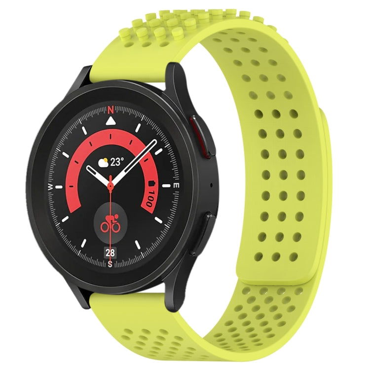 20mm Holes Breathable 3D Dots Silicone Watch Band, For Samsung Galaxy Watch 5 Pro  45mm